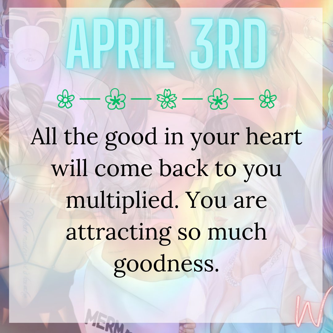 April 3rd 🫶

#manifestingmoney #manifestinglove #manifestingdreams #manifestingmindset #manifestingabundance #lawofvibration #loa #higherself #spirituality #bossbabe #mindsetcoach
#moneymindset #moneymotivation #momeyflow #moneyaffirmations #moneycoach #themoneyqueen