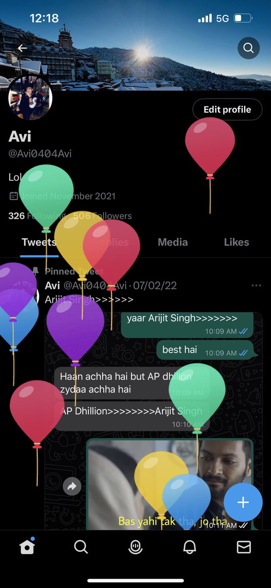Avi0404Avi's tweet photo. balloons on my tl 🥂 https://t.co/OcqDIvIc7i