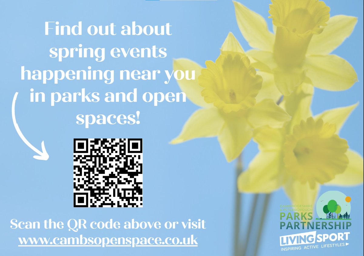 CambsCC's tweet photo. Looking for fun activities to do this Easter? Then why not visit Cambs Open Space to see what is happening in your local park?

Scan the QR code for more info, or visit: https://t.co/9PLAYzvJyX https://t.co/8Jw2QpbYsZ