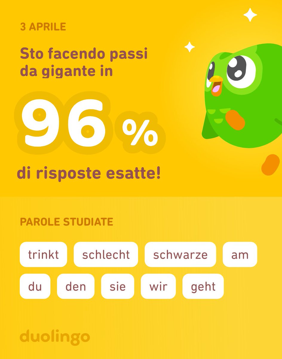Daner_Sound's tweet photo. Sto studiando tedesco su Duolingo! È gratis, efficace e divertente. https://t.co/UqPJdk4GnZ