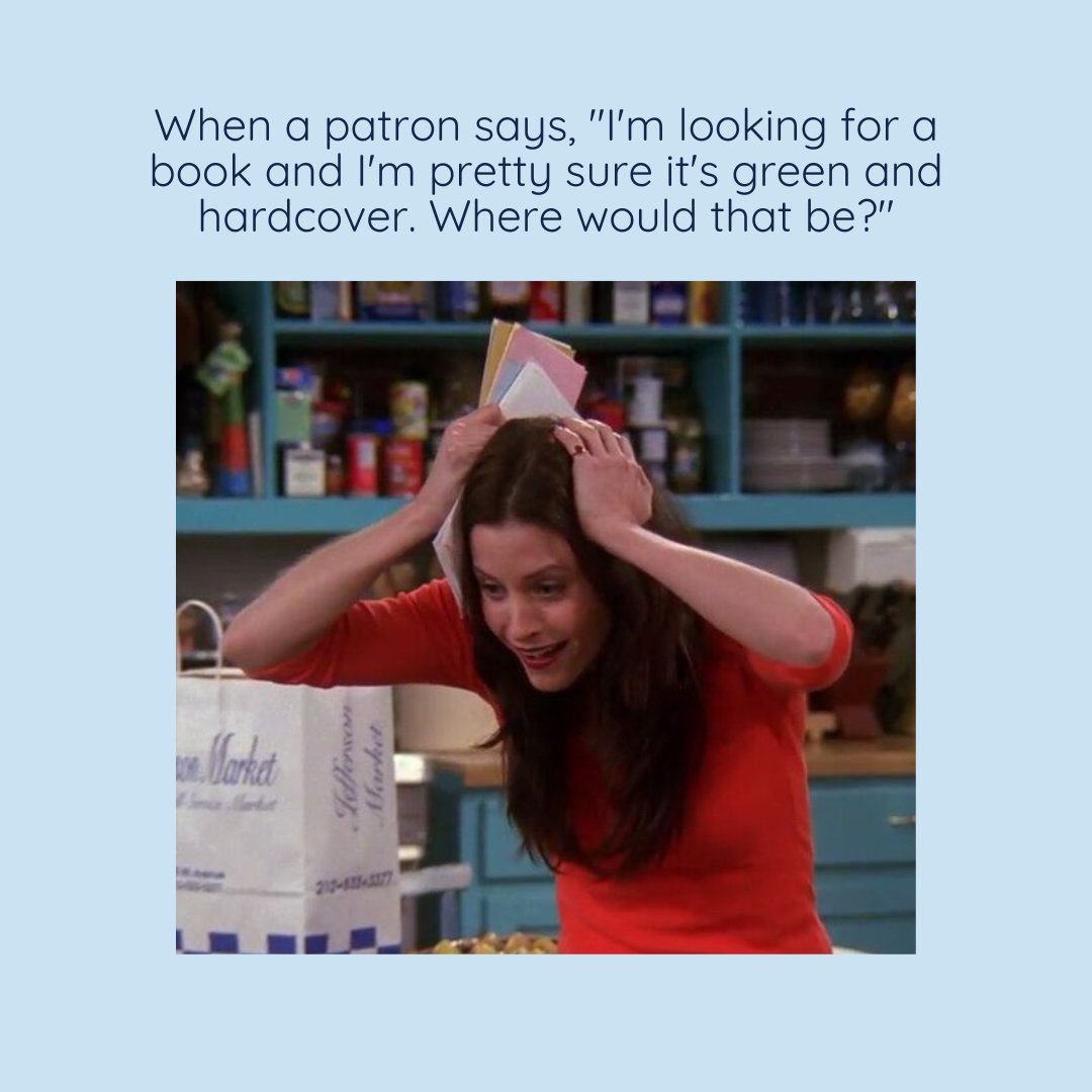 TheLibraryLife_'s tweet image. This is a classic #LibrarianProblem 🤣 Submit YOUR #LibrarianProbs in the comments and we might turn it into a shareable meme!
.
#librarylife #librarians