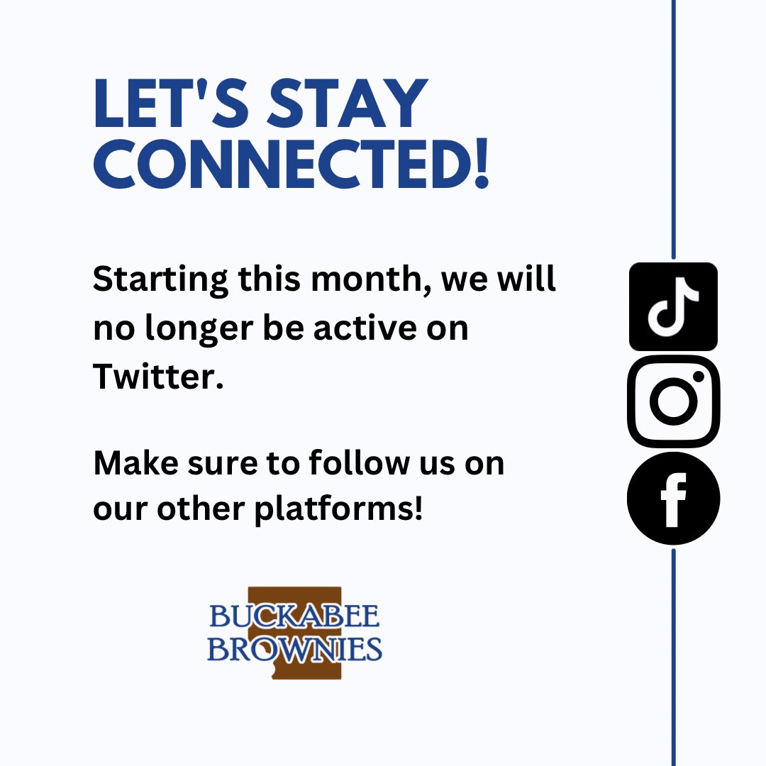 Make sure to stay connected with us through other platforms as we will no longer be using Twitter! 💙