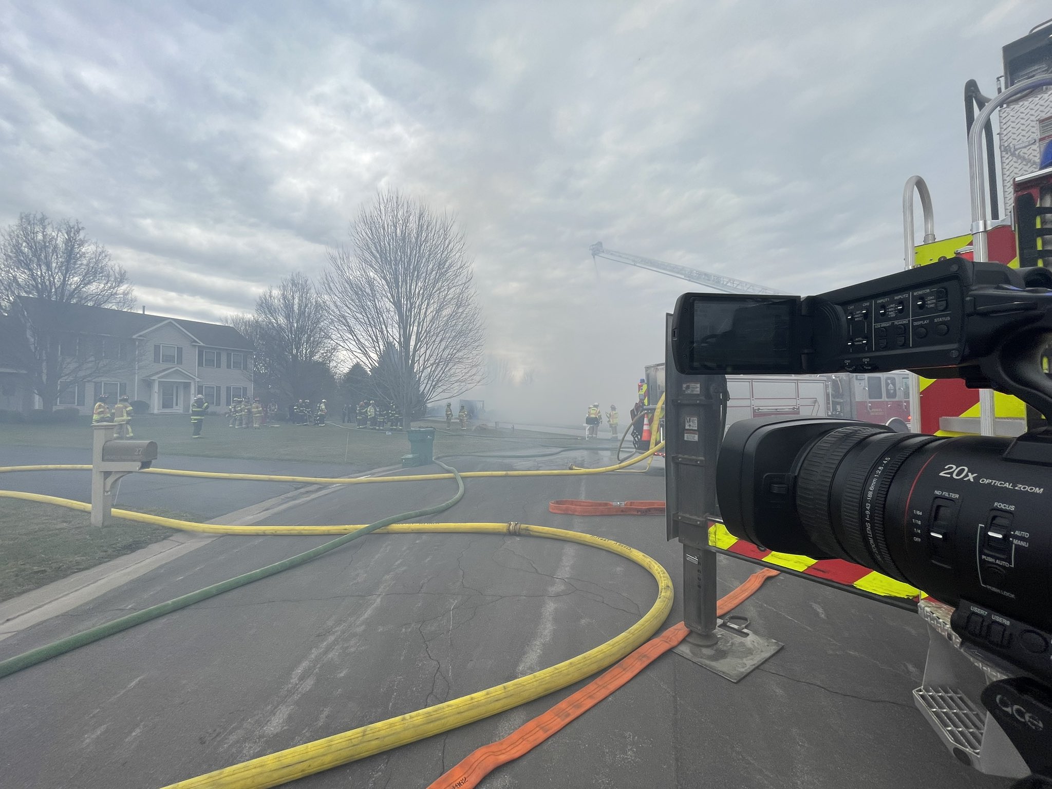 Emalee Burkhard on Twitter "Smoke filling the air as fire crews work
