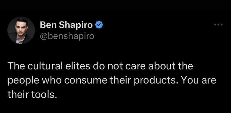 Ben Shapiro is a co-founder of The Daily Wire, a media company which produces news, podcasts, feature films and tv shows with 1 million+ paid subscribers and an audience of millions more. Ben went to Harvard. His parents worked in Hollywood. He is a classically-trained violinist.