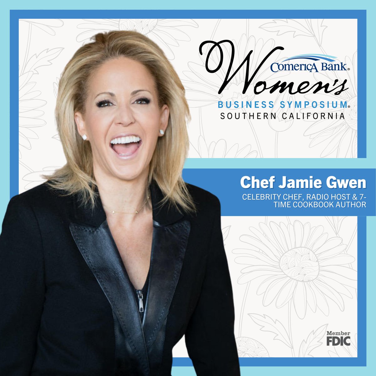 ComericaBank's tweet photo. We’re thrilled to have @ChefJamieGwen join us as emcee for the Power Networking event of the year! Join us for a day filled with networking and inspiration on April 13th: https://t.co/Ak2QJIDRhW #ComericaWBS https://t.co/SH0QYhlDya