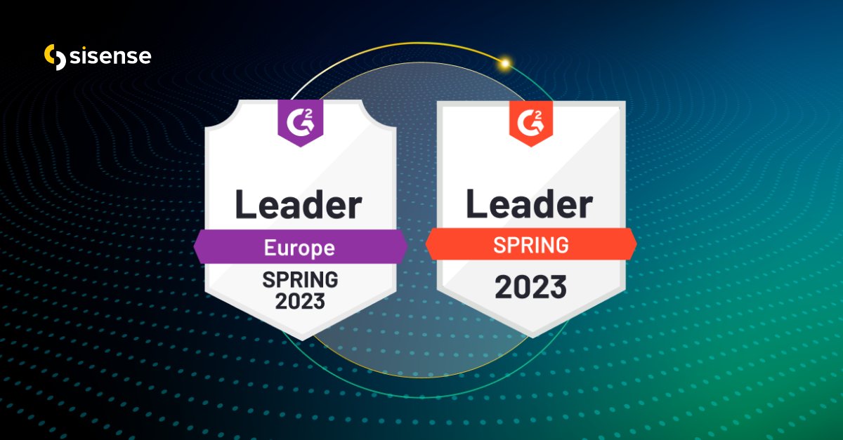 Sisense's tweet photo. We are thrilled to announce that we have been named a leader in @G2dotcom 2023 Report for Embedded BI Software! We were ranked based off our high customer satisfaction score and strong #marketpresence.

View the full report: https://t.co/HvbjKdpMAP

#bisoftware #embeddedanalytics https://t.co/4Y0FWjP00z