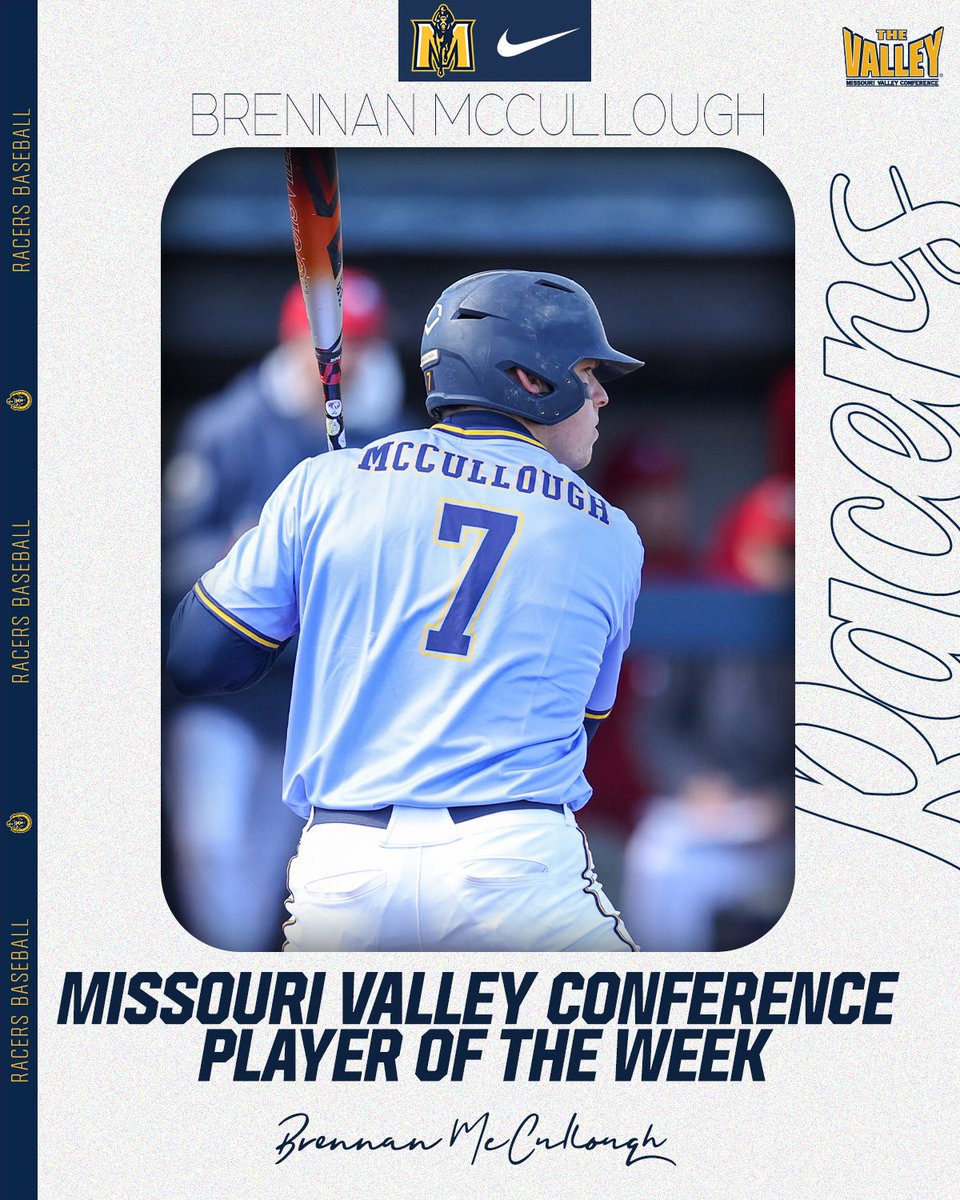 𝙍𝙚𝙩𝙪𝙧𝙣 𝙤𝙛 𝙩𝙝𝙚 𝙈𝙖𝙘 😏

<a href="/b__mc10/">Brennan McCullough</a> named <a href="/MVCsports/">Missouri Valley Conference</a> Player of the Week

🔗: bit.ly/3M8At6x | #GoRacers🏇