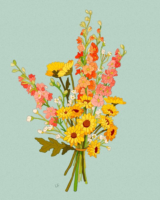 「bouquet sunflower」 illustration images(Latest)｜5pages