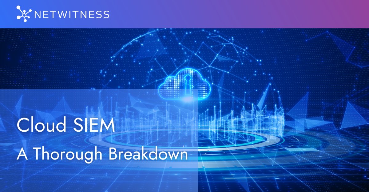 As the demand for Cloud services increases, so does the risk of falling victim to cyber-related incidents, such as malware and data breaches. 

The benefits of adopting a Cloud SIEM solution for your business are numerous and expansive.

Learn more: netwitness.com/blog/cloud-sie…