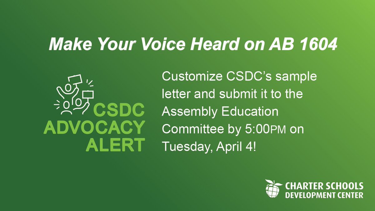 URGENT ADVOCACY ALERT! Late Thursday night, AB 1604 was amended to include absurd changes to the Charter School Facility Grant Program. More info in this thread. 🧵