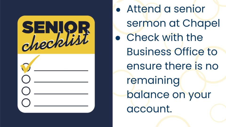 Attention Graduating Seniors!!!