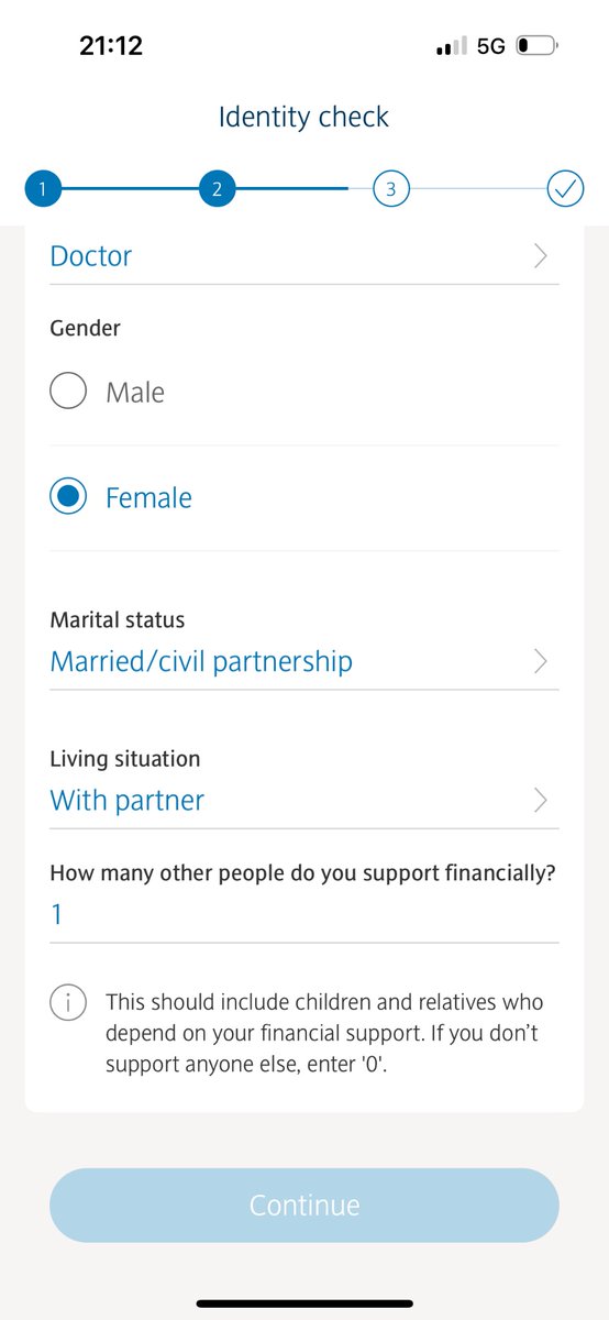 BugsBernadette's tweet photo. Hey @Barclays I am trying to verify with your app. If I use my title Dr and select female, it’s won’t let me continue (pic 1, greyed out), problem only fixed if I select the title “ms” (pic 2, button is blue). What the heck? It’s 2023. https://t.co/6oAIElcEtG