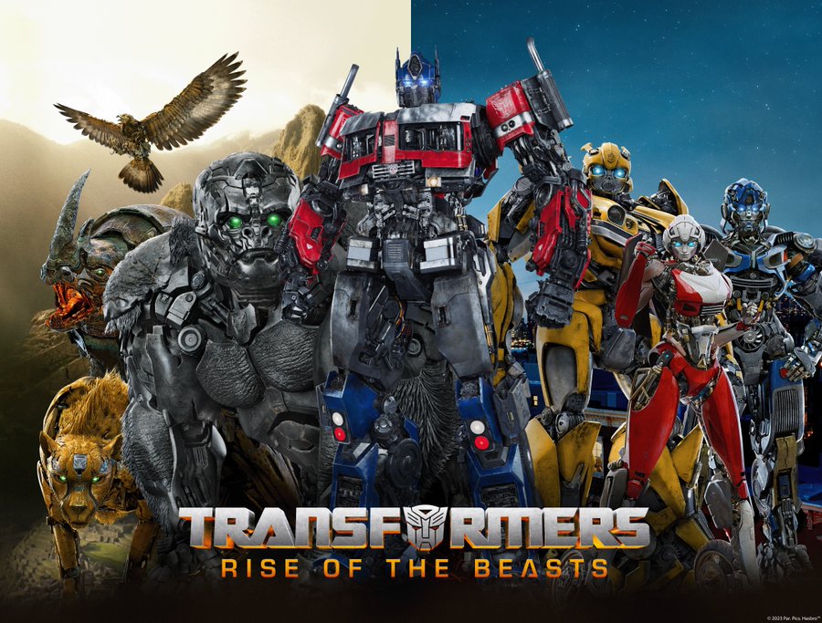 Alle nieuwe robots op nieuwe Transformers Rise of the Beasts banner