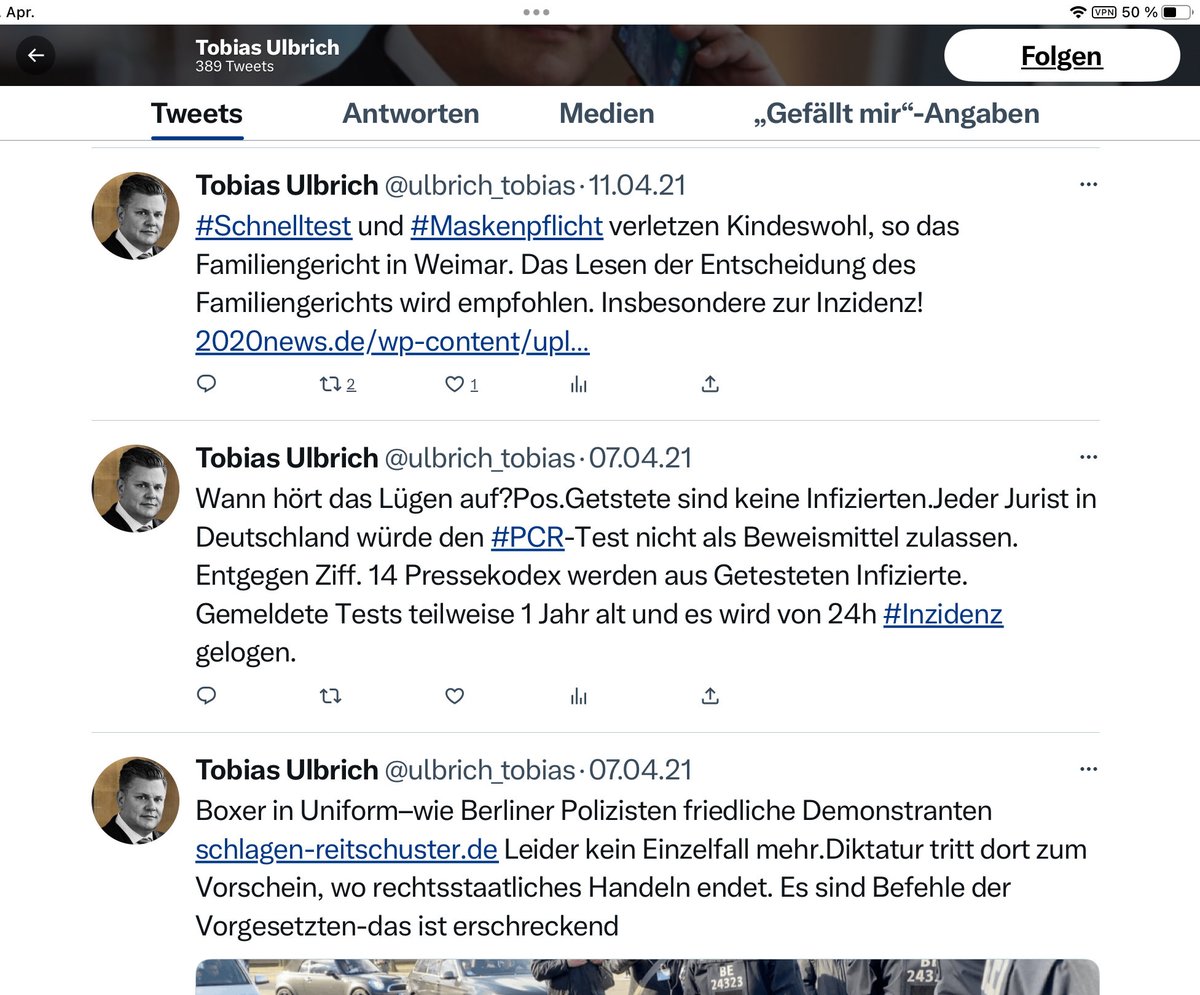 suse1603's tweet photo. @Susanne45217800 @dannyalgaaf @AnwaltUlbrich @susa7170 @sibylle_berlin @heutejournal @ZDF Du musst dir mal seinen "alten” Account anschauen.
Diktatur- Brüller und #Maskengegner.
Ist typisch für die #PostVac Gemeinde. Natürlich ist es kein Zufall, dass #Ulbrich die Schauspielerin Felicia #Binger unterstützt. @susa7170 hätte ich für intelligenter gehalten. https://t.co/xhwtGhaZqB