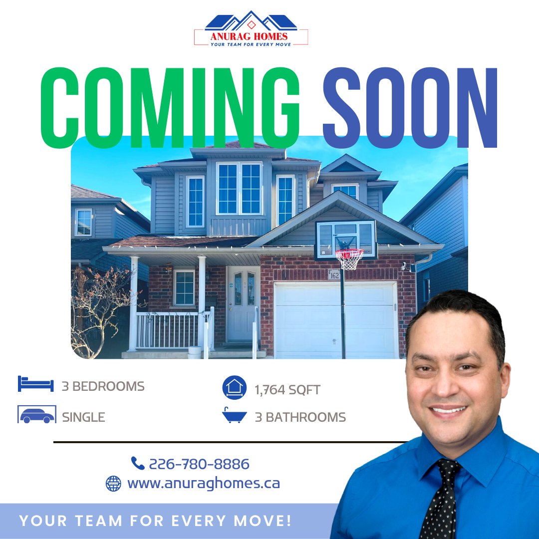 Exciting news! Our gorgeous detached house in Kitchener is coming soon! With an open-concept design, newly upgraded appliances, and a prime location, this home is the perfect place for you and your loved ones!! 📷📷📷

#ComingSoon #OpenConceptLiving #NewlyUpgraded #GreatLocation