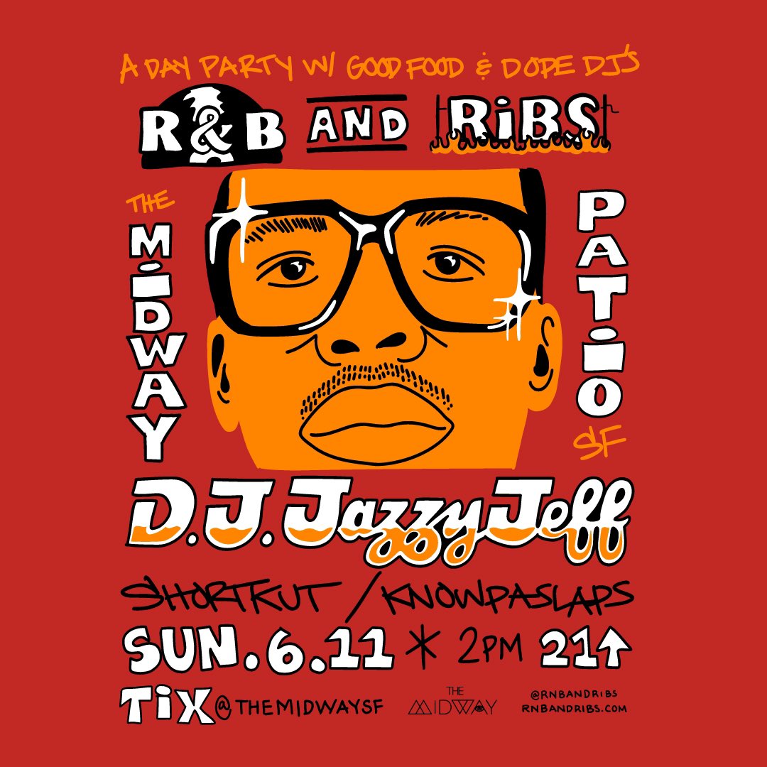 knowpaslaps's tweet photo. R&amp;B and RIBS x DJ JAZZY JEFF 
6.11.23 https://t.co/nGFATZAmGV