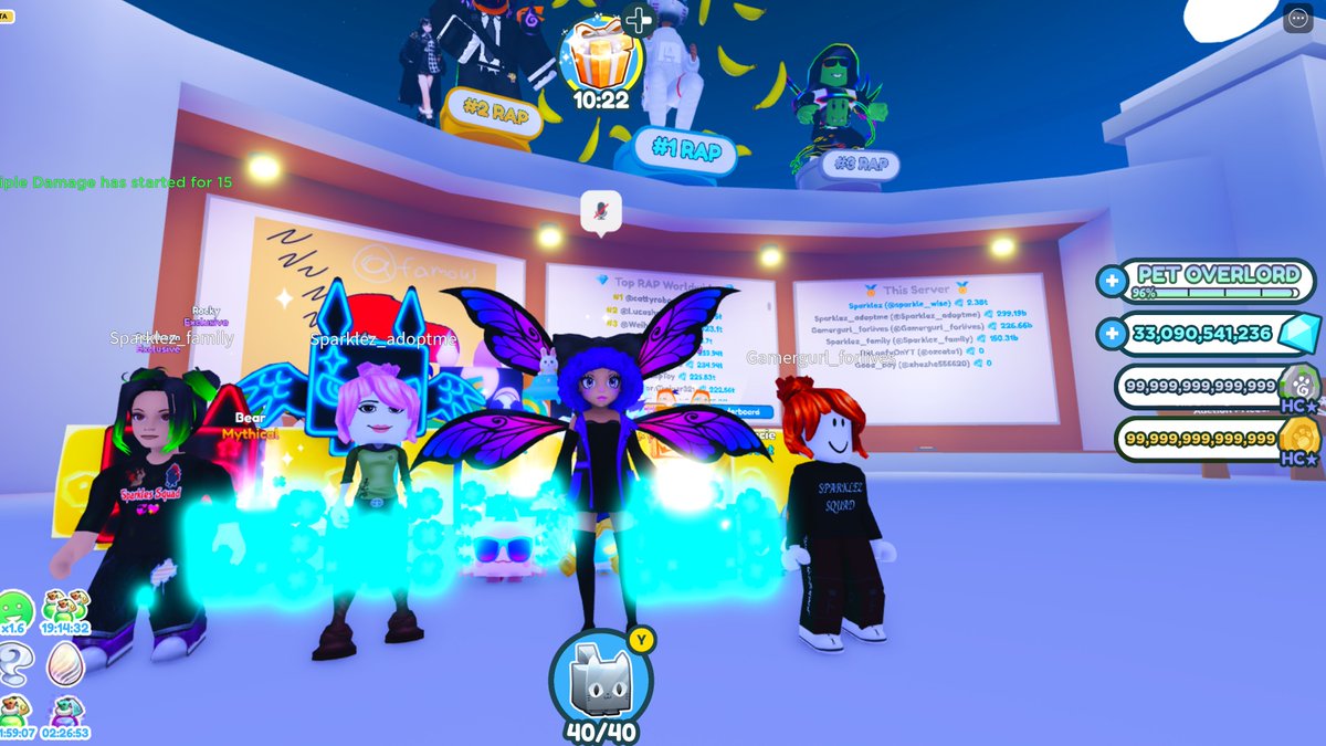 Sparkle_WiseYT's tweet photo. @BuildIntoGames I have not been playing long, since the valentines update this year, but I really love this update and the rainbow to the pot of gold. I hatched 4 Huges on the pot of gold, so lucky!! ๐love this game so much I now have 4 accs through hardcore #Addicted #sparklez https://t.co/SIOsXRTqMQ