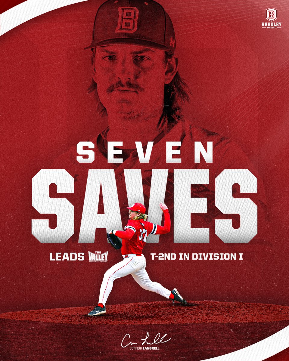 𝗢𝗨𝗥 𝗚𝗨𝗬 𝗧𝗢 𝗦𝗛𝗨𝗧 𝗧𝗛𝗘 🚪.

Connor Langrell's 𝗦𝗘𝗩𝗘𝗡 saves currently leads the Missouri Valley Conference &amp; is tied for 2nd in Division I!