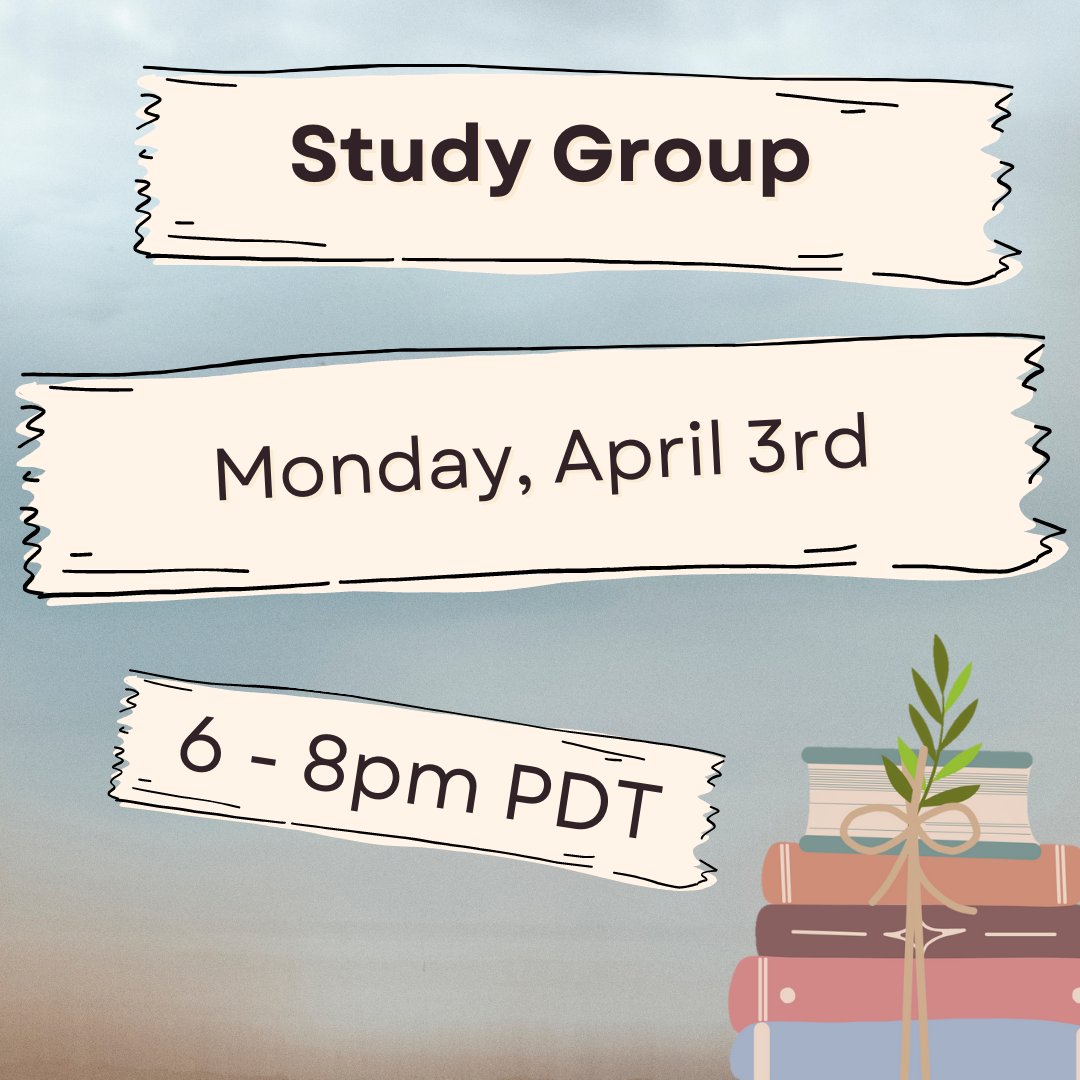 Join us for our virtual study group sessions this week!
Link in our bio.