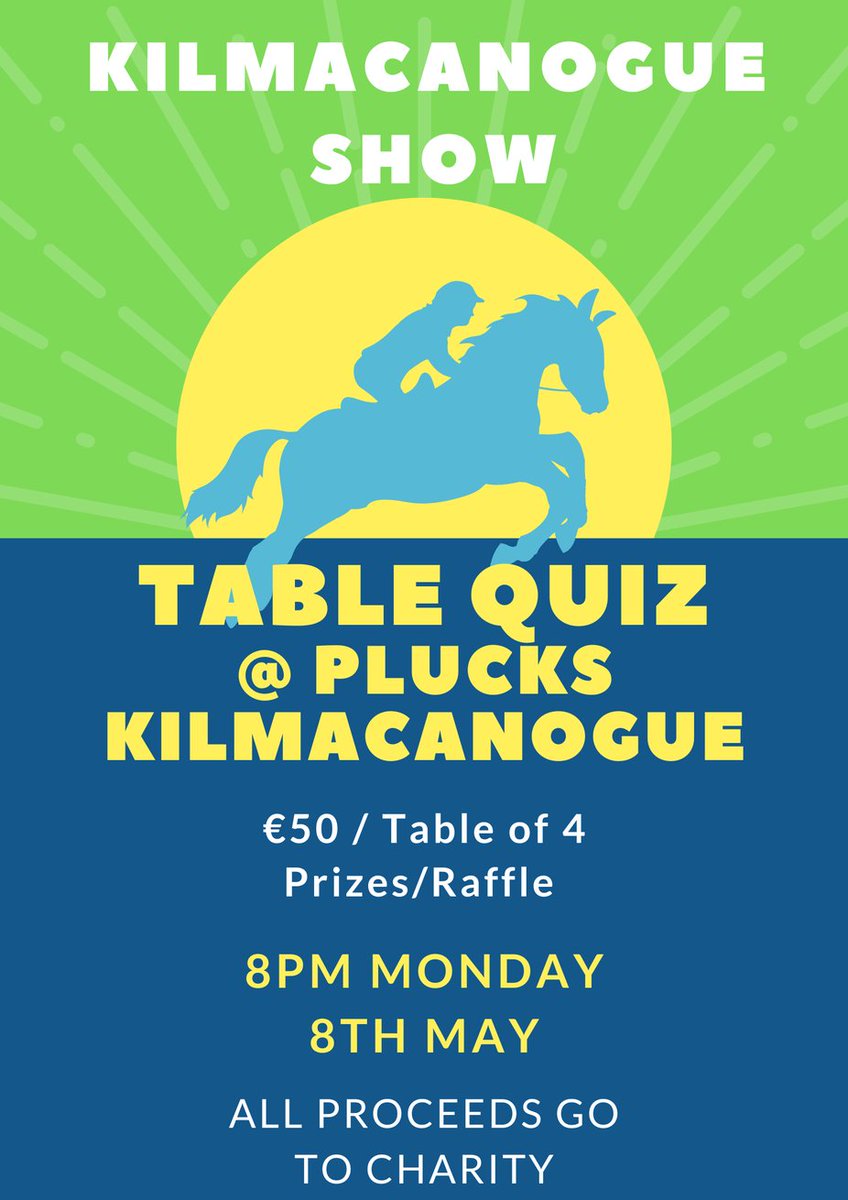 Kilmacanogue Show (@kilmacshow) on Twitter photo It's that time of year again!! We're planning our annual show and kicking off our fundraising with a fun pub quiz. Come join us on the night. All proceeds go to local charities <a href="/PurpleHouseIRL/">Purple House Cancer Centre</a> <a href="/LakersMSNeeds/">Lakers Social and Recreational Club</a> <a href="/BrayPeople/">Bray People</a> <a href="/bray_ie/">bray.ie</a> It's that time of year again!! We're planning our annual show and kicking off our fundraising with a fun pub quiz. Come join us on the night. All proceeds go to local charities <a href="/PurpleHouseIRL/">Purple House Cancer Centre</a> <a href="/LakersMSNeeds/">Lakers Social and Recreational Club</a> <a href="/BrayPeople/">Bray People</a> <a href="/bray_ie/">bray.ie</a>