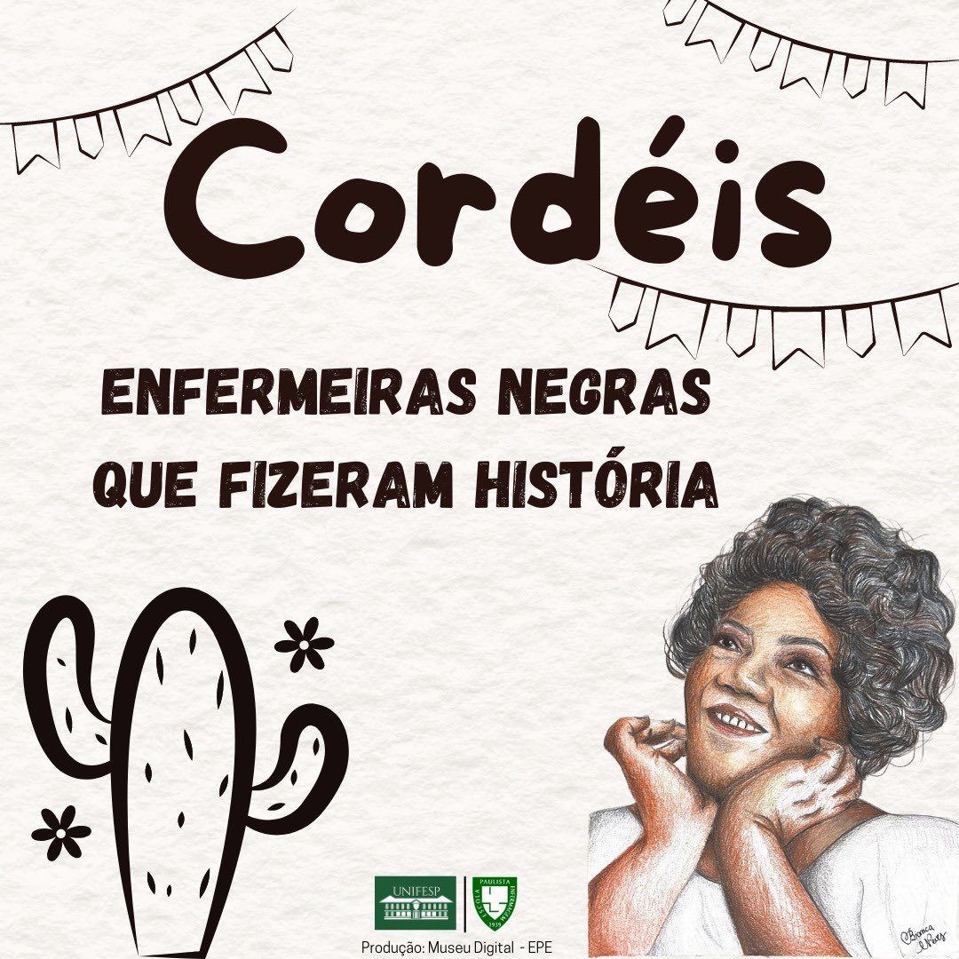 epenfermagem's tweet photo. "Mostra II - Enfermeiras Negras que fizeram história"
Para conhecer, basta clicar na aba "mostras" do site do Museu, disponível em: https://t.co/YuqvBpf8sw
#epeunifesp #somosepe #somosunifesp #unifesp #museudigitalepe #unifesp #museuvirtual #memoria #cordel #enfermeirasnegras https://t.co/OvcnCr0jGz