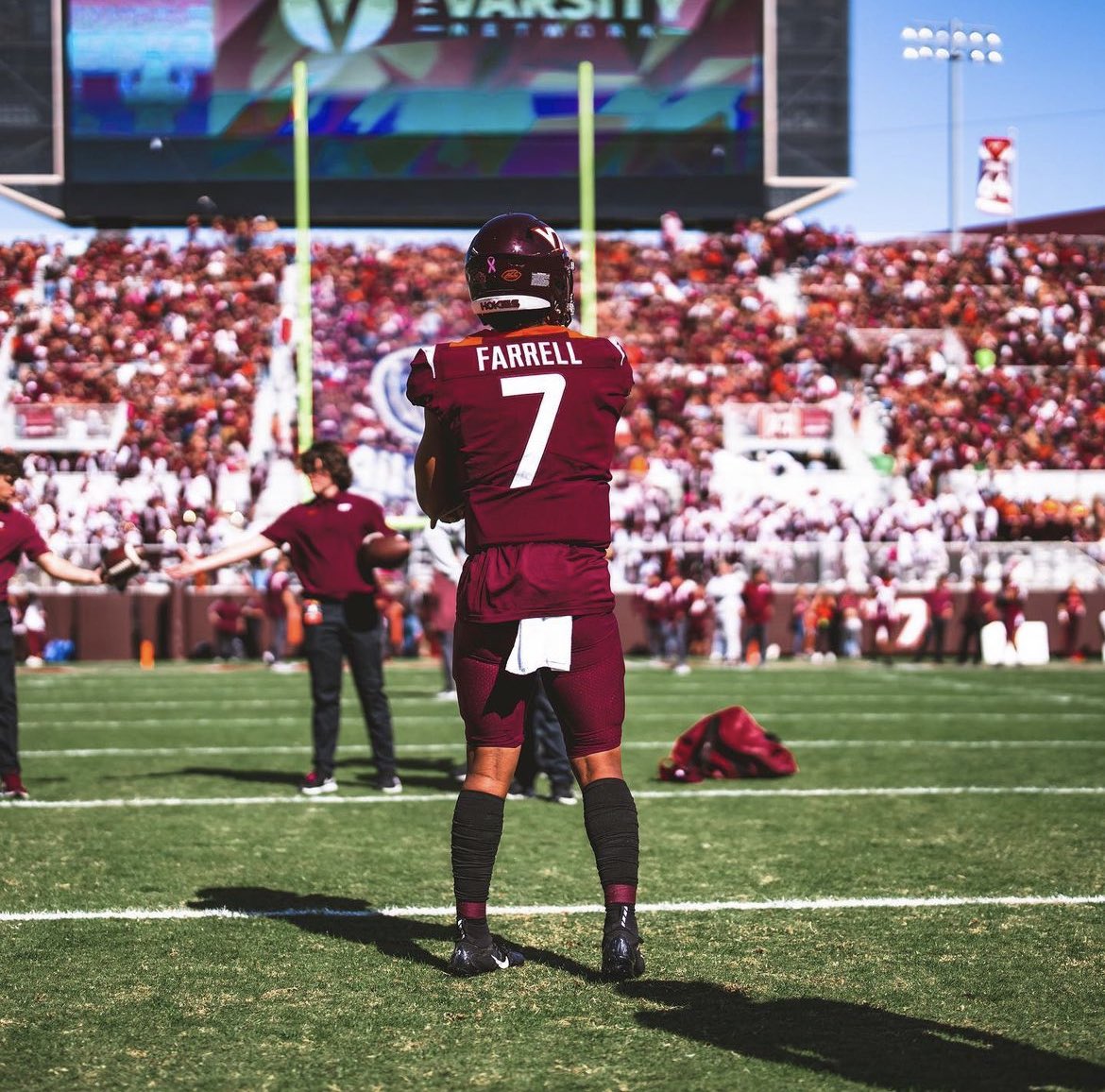 Excited to be <a href="/HokiesFB/">Virginia Tech Football</a> tomorrow !! #Hokies 🦃 <a href="/CoachPryVT/">Brent Pry</a> <a href="/TylerBowen/">Tyler Bowen</a> <a href="/Coachcrist1/">Brian Crist</a> <a href="/_JeffCarp/">Jeff Carpenter</a> <a href="/CoachGouveia/">Jeron Gouveia-Winslow</a> <a href="/lino_lupinetti/">Lino Lupinetti</a> <a href="/coach_branch/">Rob Branch</a> <a href="/realtbannerman/">Tyler Bannerman</a>