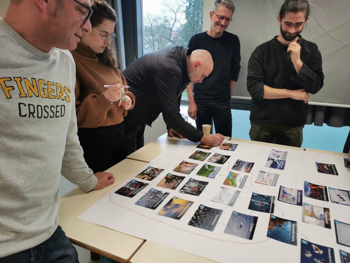 La rentrée climat se prépare ! Initiation à la Fresque du climat aujourd’hui et formation des futurs animateurs : 25 personnels enseignants, cpe, AED, aesh et direction #cohésion #equipe #climat #NotreEcoleFaisonslaEnsemble #emotions avec La Fresque du Climat