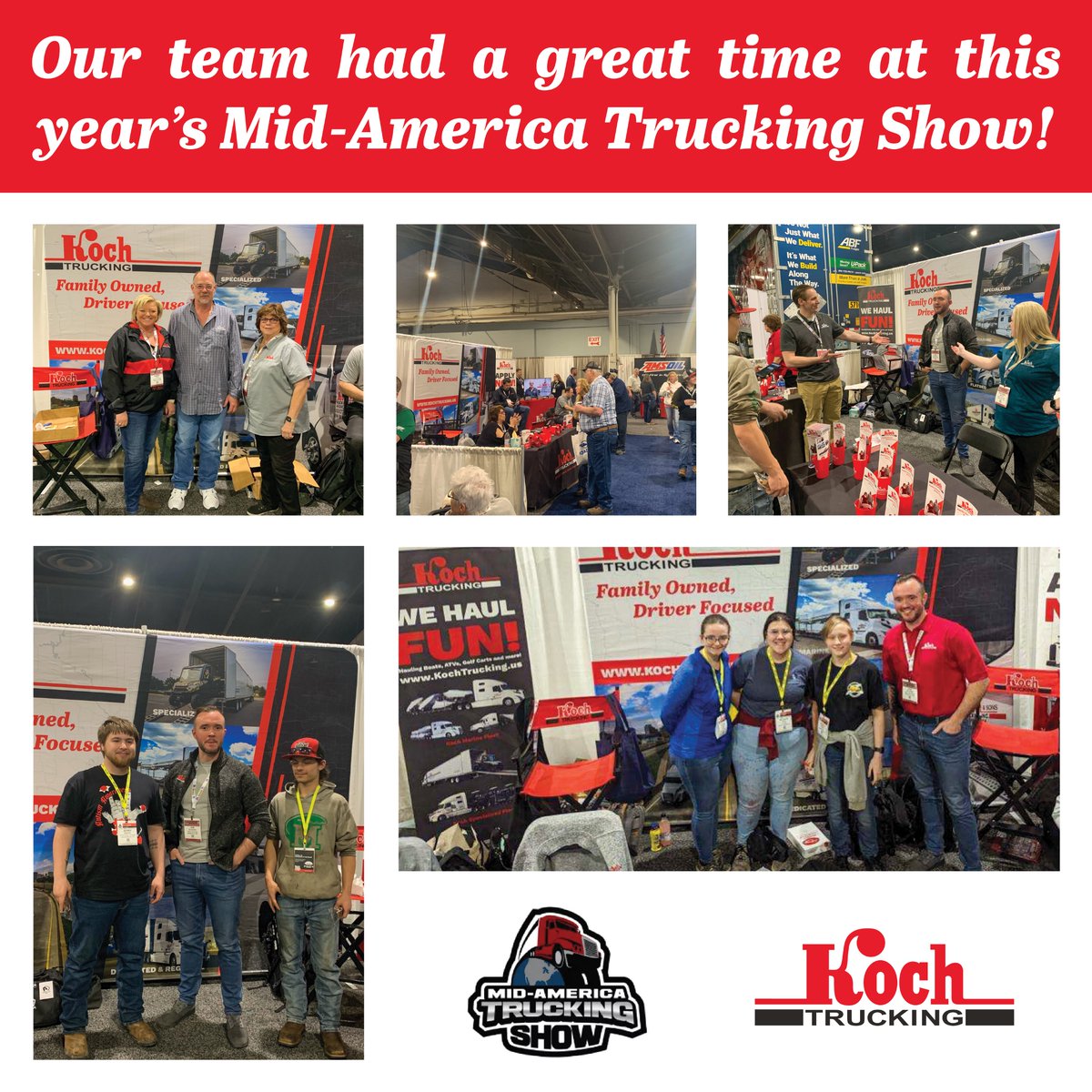 Take a look at some great photos of our team from last weekend’s amazing Mid-America Trucking Show! We can't wait for next year's show! 🚚 #trucking #trucks #truck #truckdriver #trucker #logistics #trucklife #truckinglife #transport #transport #trucknation #bigrig #truckdaily