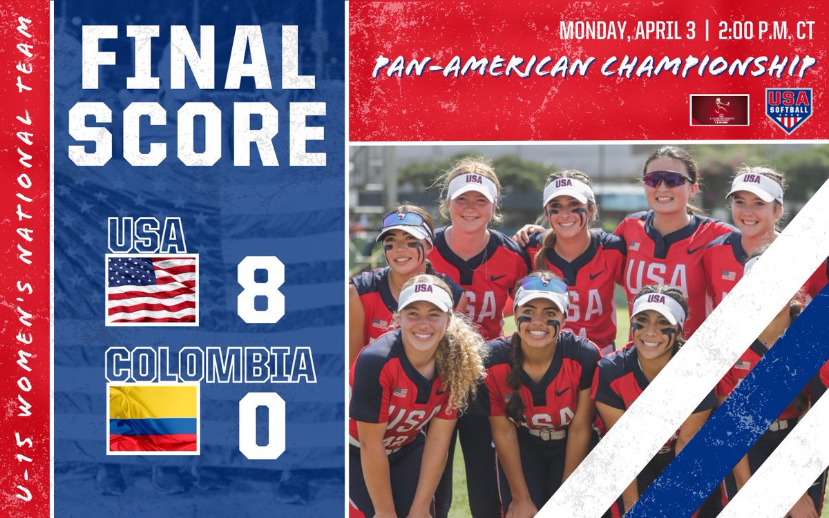USASoftballJWNT's tweet photo. Team USA seals the run-rule after a strong defensive top of 5 👏

#USASoftball | @WBSC_AMERICAS https://t.co/UVmzFfqHtE