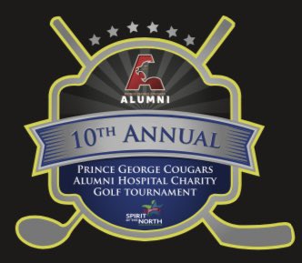 10 Annual <a href="/PGCougarsAlumni/">PG Cougars Alumni</a> 
Hospital Charity Golf Tournament
July 7/8th <a href="/PGCougars/">Prince George Cougars</a>  <a href="/Spirit_North/">Spirit of the North</a> #teeitupforcharity