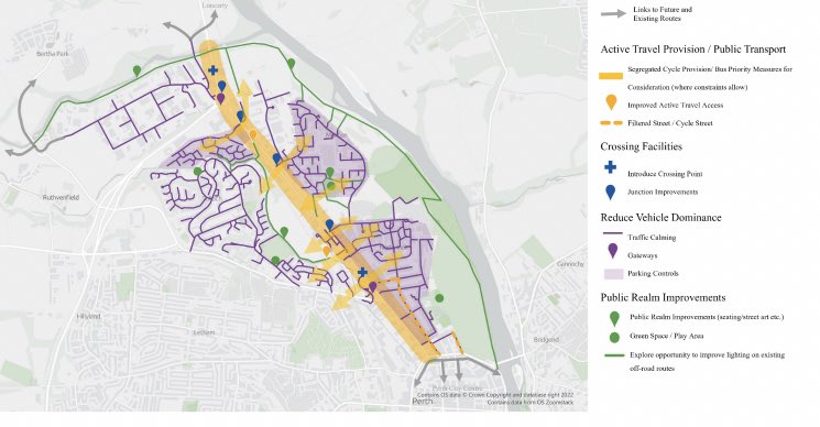 Draft proposals for some active travel solutions in our area from @PKPeoplePlace 👇🏽