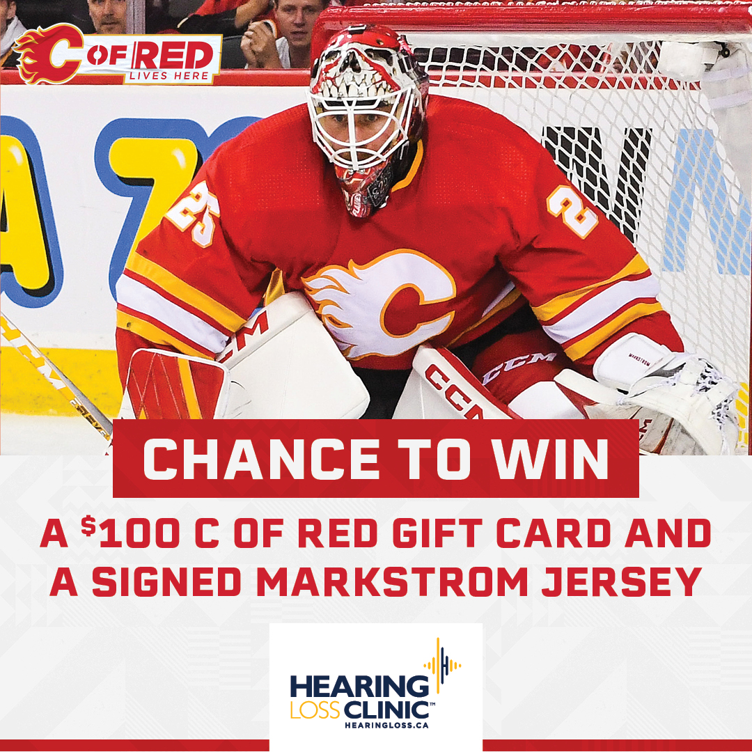 Calgary Flames (@nhlflames) on Twitter photo Our friends at The Hearing Loss Clinic are giving you the chance to win a signed Jacob Markstrom jersey AND a $100 #CofRed card! Entering is simple:
🔥 RT this post
🔥 Follow us & <a href="/TheHearingLoss/">Hearing Loss Clinic</a> Our friends at The Hearing Loss Clinic are giving you the chance to win a signed Jacob Markstrom jersey AND a $100 #CofRed card! Entering is simple:
🔥 RT this post
🔥 Follow us & <a href="/TheHearingLoss/">Hearing Loss Clinic</a>
