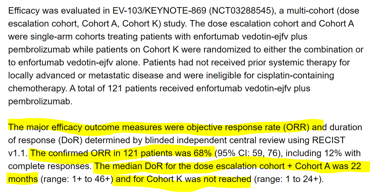 neerajaiims's tweet photo. Just in from @ASCO alert👉 @US_FDA approves enfortumab vedotin-ejfv +pembrolizumab for pts with locally advanced or metastatic urothelial ca #bladdercancer who are ineligible for cisplatin based chemoRx. Great news for our patients. EV-103 Cohort K results 👇Alert link: https://t.co/mRcVf1Xx7F @OncoAlert @BladderCancerUS @urotoday Congrats @DrRosenbergMSK @MattMilowsky @1PeterODonnell @DrRanaMcKay @DanielPetrylak @helenmoon and colleagues.