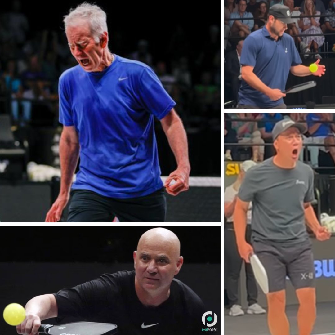 loved the intensity and focus from @JohnMcEnroe, @andyroddick, @MichaelChang89, & @AndreAgassi at the pickleball slam!

#PICKLEBALLSLAM #pickleball