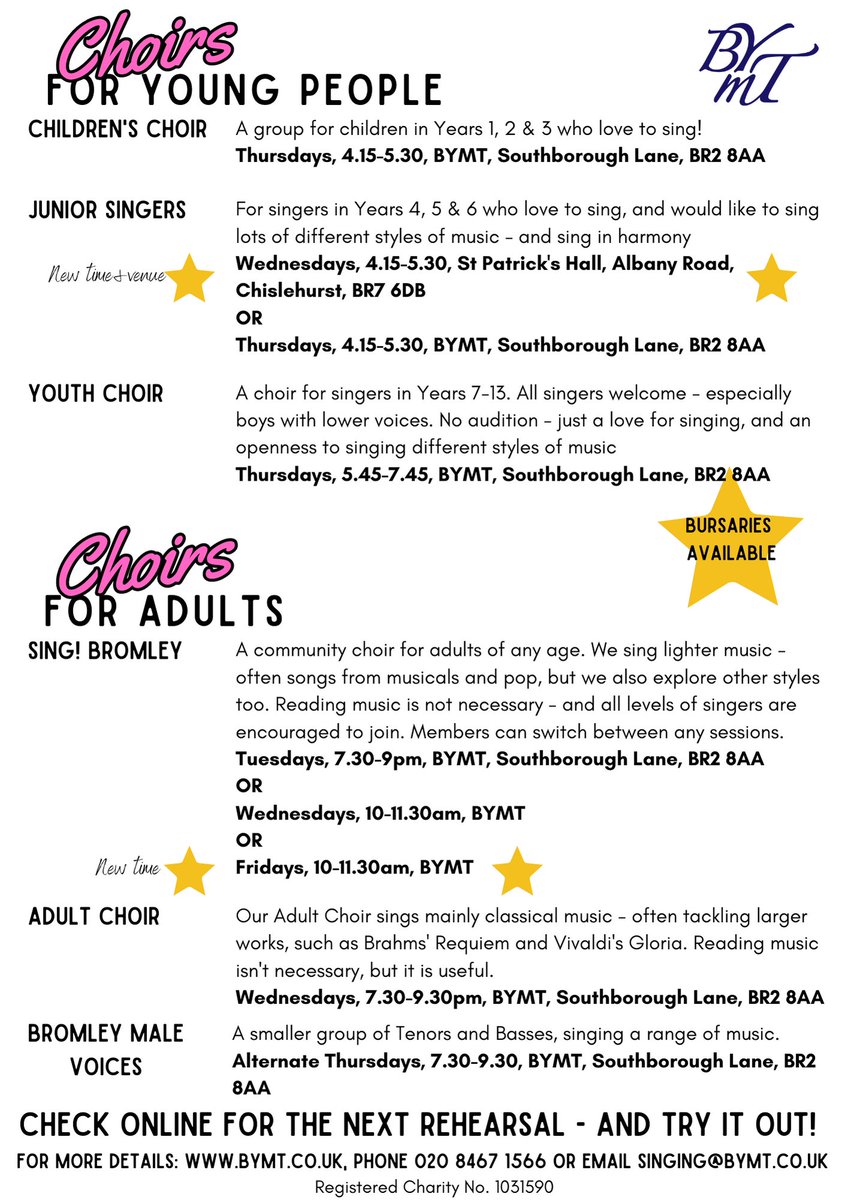 BYMT (@officialbymt) on Twitter photo Brand new Junior Singers starting in #Chislehurst on Wed 26th April. Open to anyone who loves singing in Years 4-6 (Yr 3 welcome this term too). Email singing@bymt.co.uk for more details. <a href="/VisitChis/">Visit Chislehurst</a> <a href="/chislehurst/">Chislehurst, Kent</a> <a href="/EdgeburyPrimary/">Edgebury Primary School</a> @RedhillPrimary <a href="/Ravensworth_Sch/">Ravensworth Primary School</a> <a href="/ElmsteadWoodP_S/">Elmstead Wood Primary School</a> Brand new Junior Singers starting in #Chislehurst on Wed 26th April. Open to anyone who loves singing in Years 4-6 (Yr 3 welcome this term too). Email singing@bymt.co.uk for more details. <a href="/VisitChis/">Visit Chislehurst</a> <a href="/chislehurst/">Chislehurst, Kent</a> <a href="/EdgeburyPrimary/">Edgebury Primary School</a> @RedhillPrimary <a href="/Ravensworth_Sch/">Ravensworth Primary School</a> <a href="/ElmsteadWoodP_S/">Elmstead Wood Primary School</a>