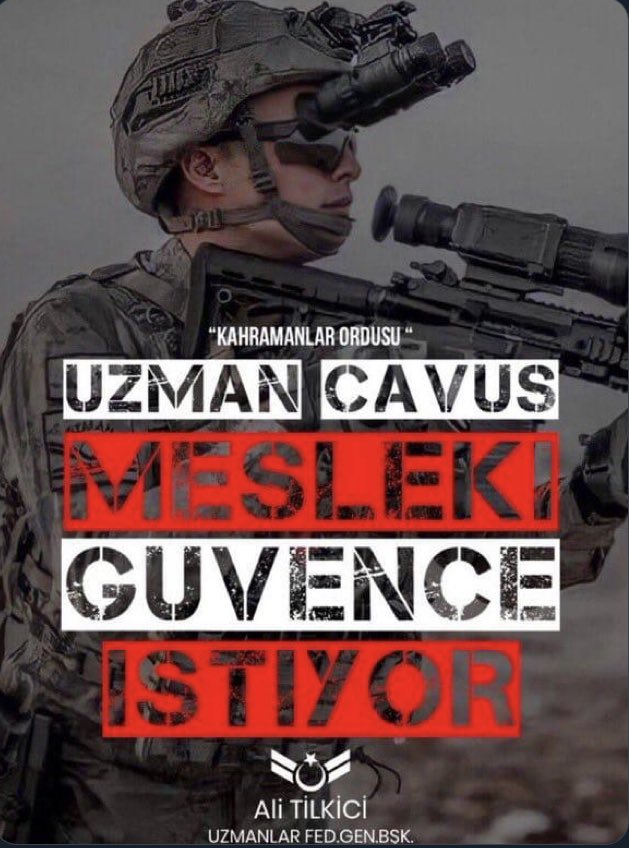 kivanc7874's tweet photo. #UzmanÇavuş ‘ları Meslekten Daha Kolay Atma İçin Sunulan Kanun Tasarısı İvedilik ile İptal Edilmelidir. KADRO Haktır. Hakkımız Olandan Fazlasını İstemiyoruz.
#UzmanÇavuş https://t.co/A9xP6lvK2M