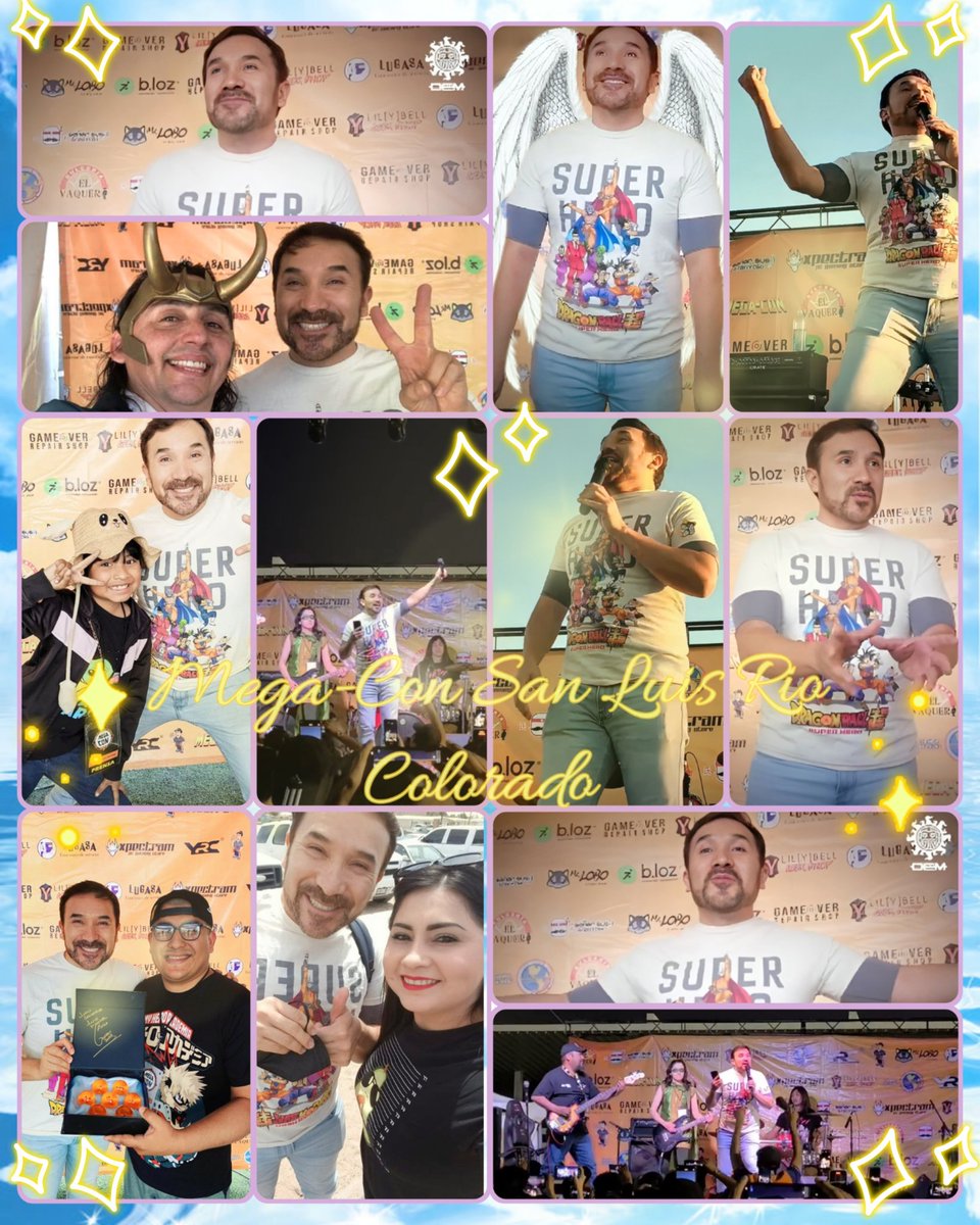 vejitasey77's tweet photo. Y aquí, los correspondientes edits de sus convenciones🤗✌️. Esta es la #MegaConSLRC en Sonora, San Luis Rio Colorado de mi estimado Luisma. Brilló como un ángel🥺 @AvilaLuisManuel #gohandbssh #DragonBallSuperSuperHero #dragonballsuper #multiversoluismanuelavila #luismanuelavila https://t.co/rP1bnUq3bZ