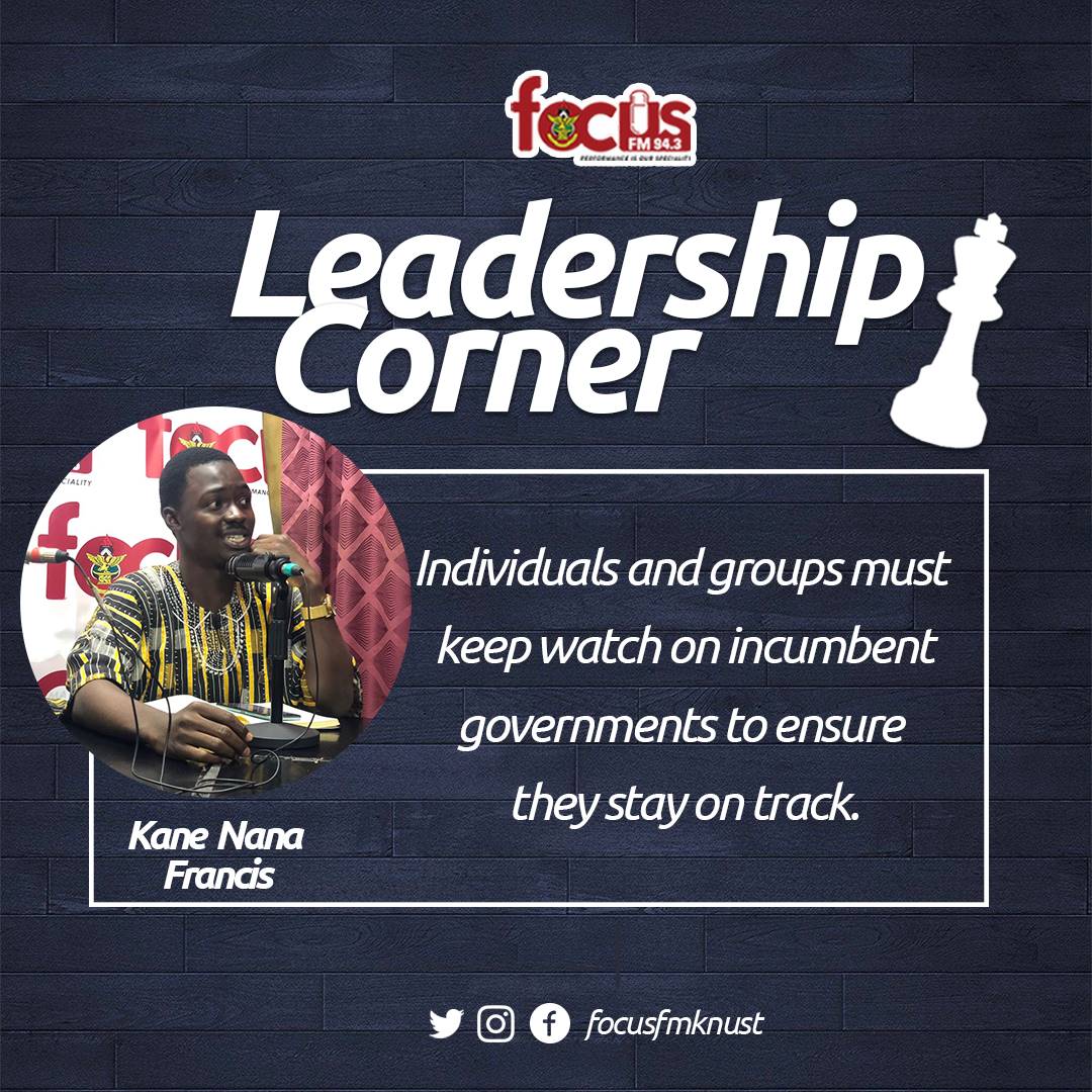 knustfocusfm's tweet photo. Excerpt from an interview with Kane Nana Francis on Leadership Corner on FOCUS FM (94.3 MHz) - KNUST
#Focus943FM
#LeadershipCorner
#knust https://t.co/ooRet1d0rk