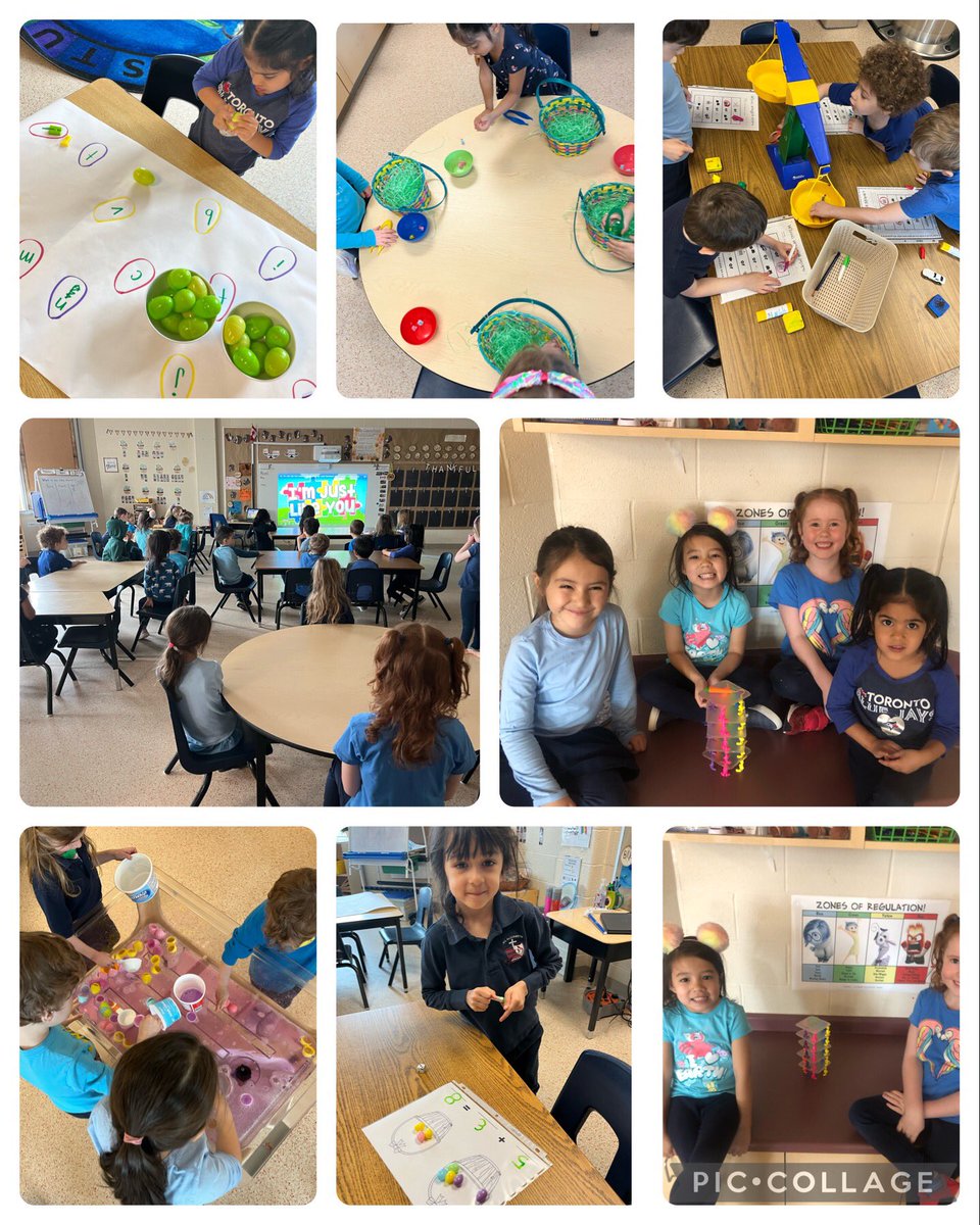 Today we wore blue to celebrate World Autism Day and watched a cute video by Jack Hartman. Our centres continue to focus on Easter math, language, letter recognition and fun water play💙🐰👏🏻