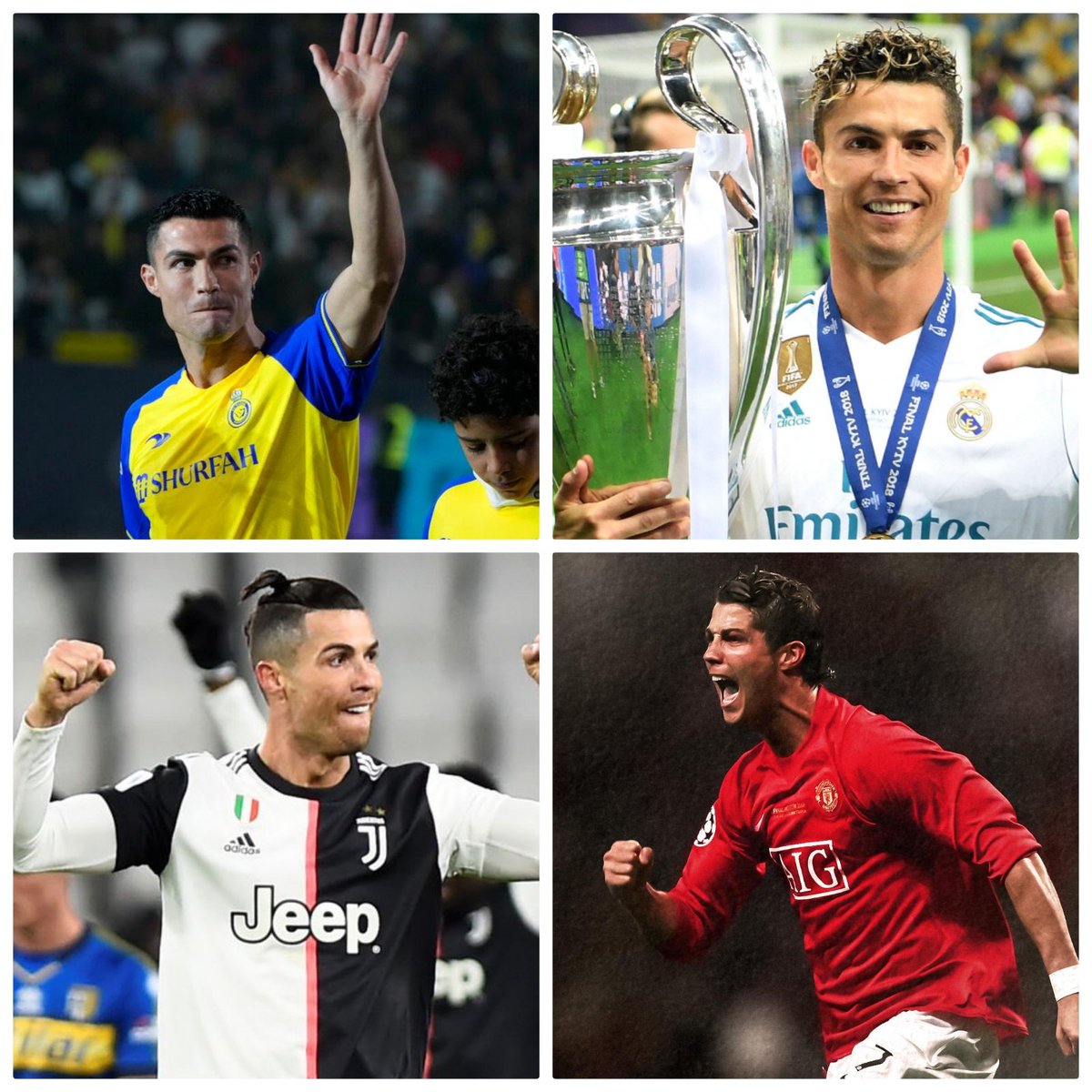 رونالدو : 
لقد تركت بصمة في كل مكان أذهب إليه، وهذا شيء أفخر بقوله .

وانا اتمنى يا الدون انك تترك صفعة وليس بصمة على خد كل من شكك في عطاءك خلال الفترة القادمة 
#العداله_النصر