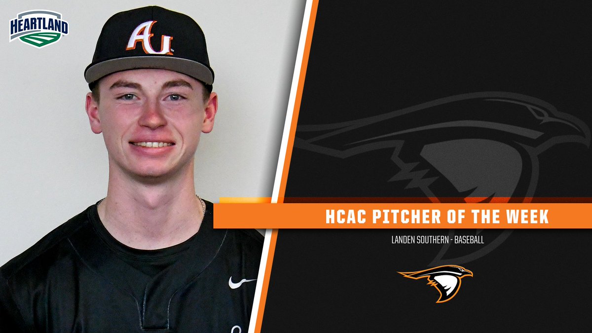AthleticsAU's tweet photo. Congrats to @AURavensBSB's Landen Southern on garnering his second @HCACDIII Pitcher-of-the-Week selection this season! He threw eight scoreless innings and struck out nine in Anderson's 5-0 win against Earlham. #SoarRavensSoar #GBGR #TheBestIsYetToCome #TheHeartOfD3 https://t.co/q4LMcljqWk