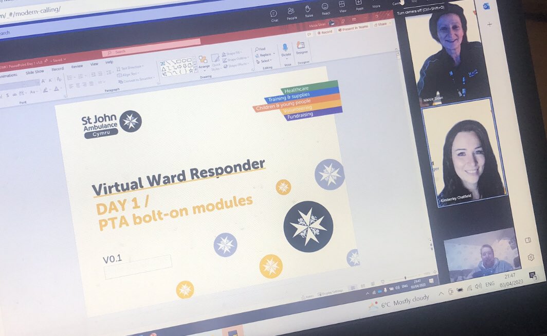 GazNursePrac's tweet photo. Great to be teaching on the Virtual Ward Responder course for @SJACymru A great scheme keeping community care at the forefront of what we do 🚑 @SJACGwent @WendyWestwood3 @Kimbleelo @SJACMaisieSloan @SJAC_Daz @ https://t.co/wYntNdhTb6