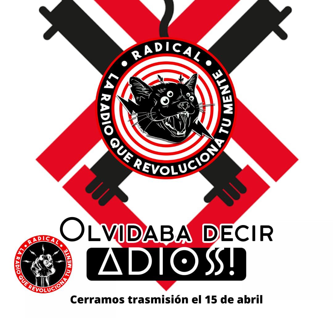 OnlineRadical's tweet photo. Radical estará cerrando transmisiones el próximo 15/04. Queremos agradecerles por estos más de tres años de acompañamiento radiofónico! Y los invitamos a escuchar nuestros últimos programas. 📻⚡️🎸🤗 https://t.co/g4ErCERIrn