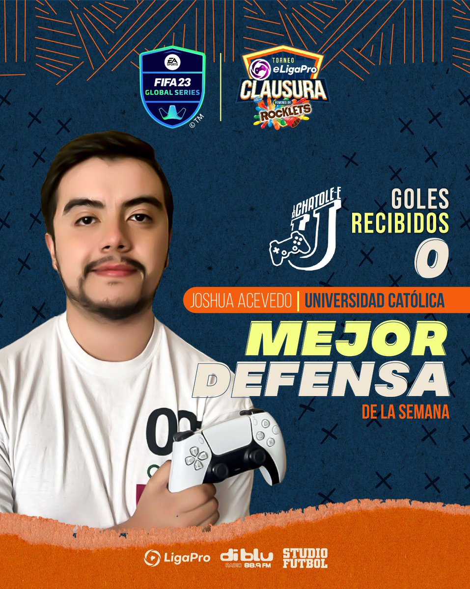 eligapro's tweet photo. 👀 Esta semana, queremos honrar al mejor defensor de la fecha 1 del torneo, y ese honor es para Joshua Acevedo de Universidad Católica 🙌 ¡Felicitaciones! 🏆 #Eligapro #PoweredByRocklets #MejorDefensa #JoshuaAcevedo #UCatólica @LigaProEC @RadioDibluFM @StudioFutbol https://t.co/717fnzfsuV