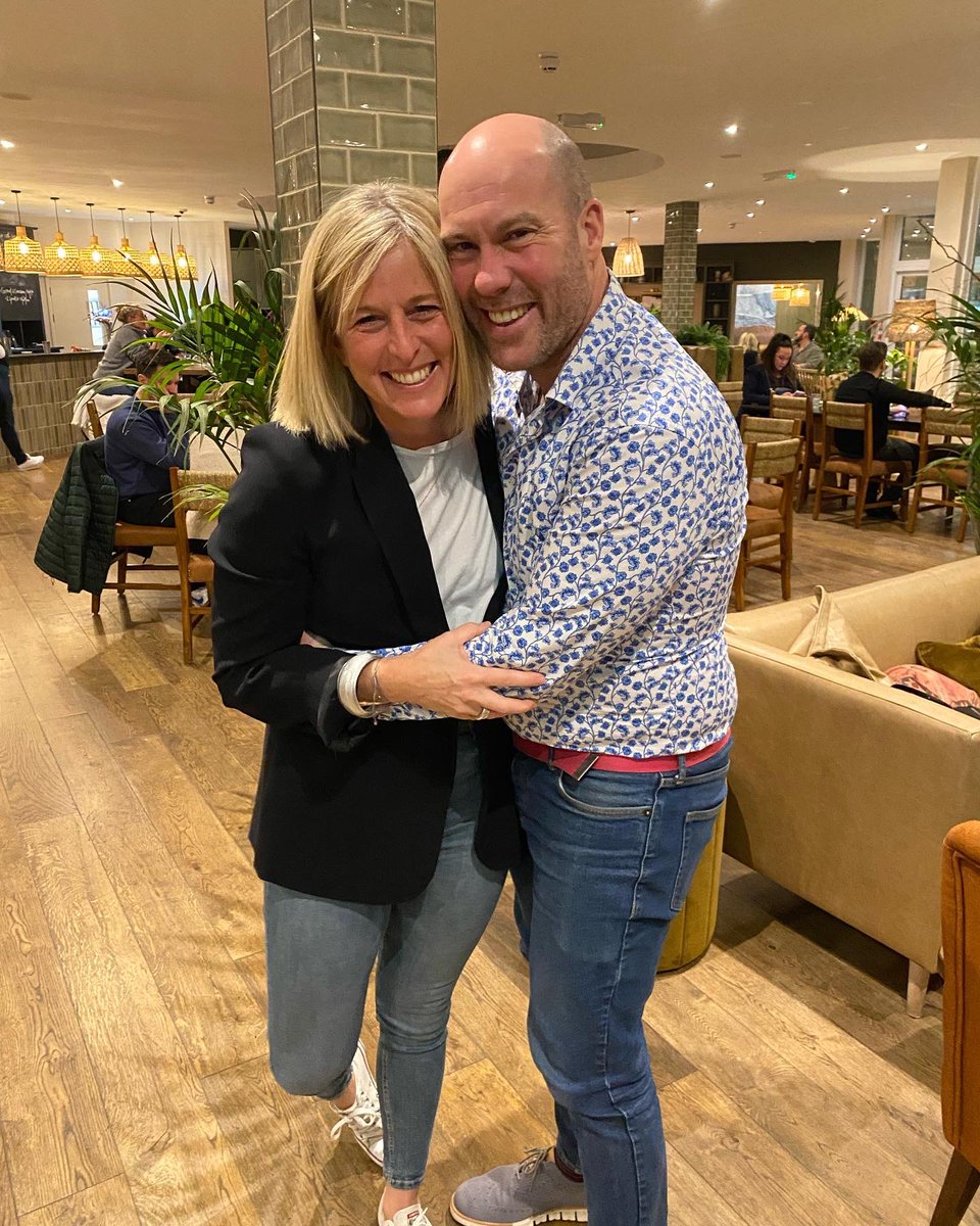 TVsAndyClarke's tweet photo. Misbehaving for the camera…

The usual behaviour from @emilyscottfood &amp; me (even though we’re old enough to know better)! 😂

Nonsense before dinner last month.

Dinner pics to come…

#cornwall #watergatebay #emilyscott #emilyscottfood https://t.co/72ioQ7np0q