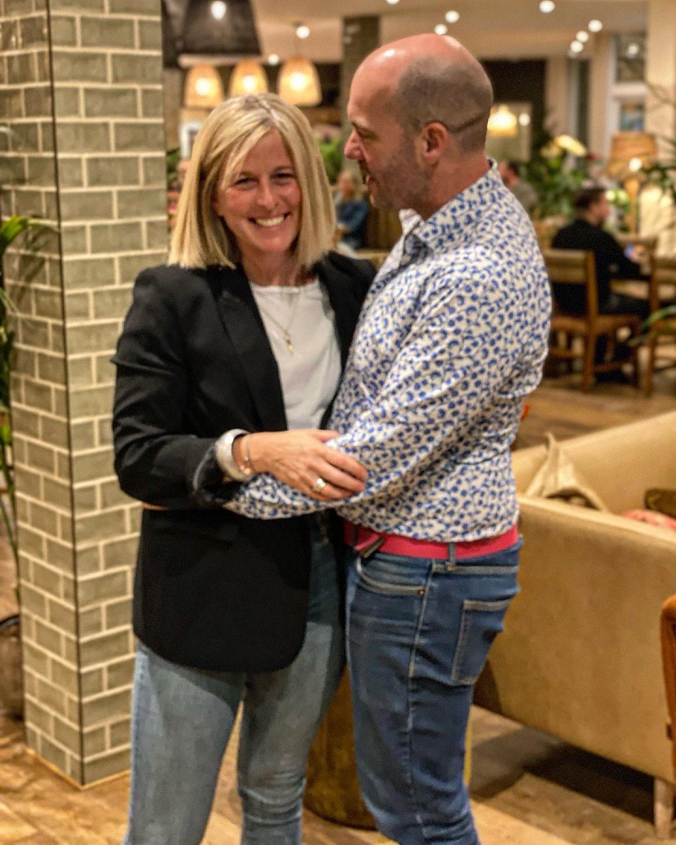 TVsAndyClarke's tweet photo. Misbehaving for the camera…

The usual behaviour from @emilyscottfood &amp; me (even though we’re old enough to know better)! 😂

Nonsense before dinner last month.

Dinner pics to come…

#cornwall #watergatebay #emilyscott #emilyscottfood https://t.co/72ioQ7np0q