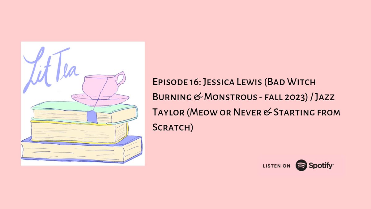 LitTeaPodcast's tweet photo. Hey #WritingCommunity friends! I've got a brand new LitTea podcast episode out today featuring the ever brilliant @JLew100, where you can learn all about her #amquerying and #amwriting journey and writing IP books! Come hang with us! 
https://t.co/T1lU7XdBoq https://t.co/0Z7ZkVtvSm