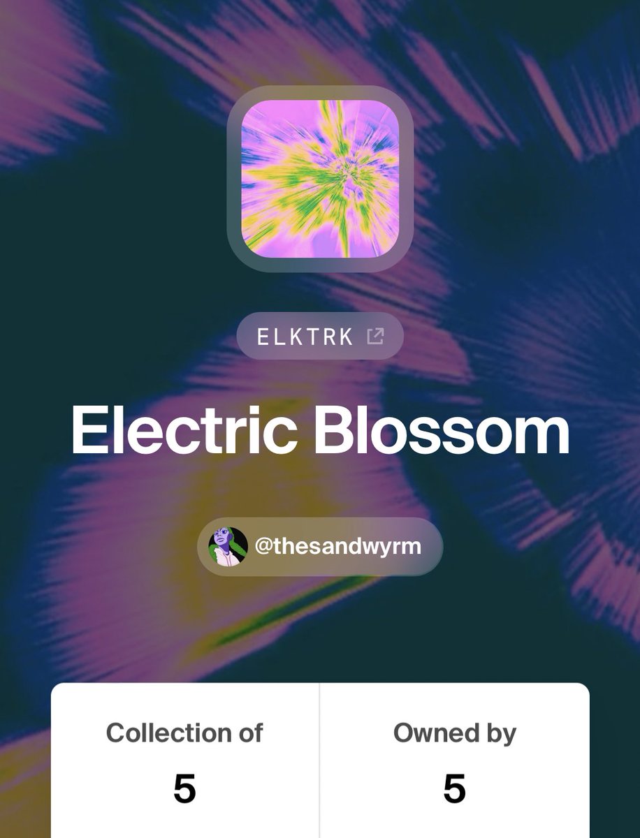 LindaDouniaR's tweet image. Long day, but won’t end it without saying a massive thank you to @JacCourtney @quincy_sol @_blockbird @violetobjects and @fivecommas for each collecting a piece from the Electric Blossom collection this weekend. 

Much love to you all for supporting my practice 💜🌸💜