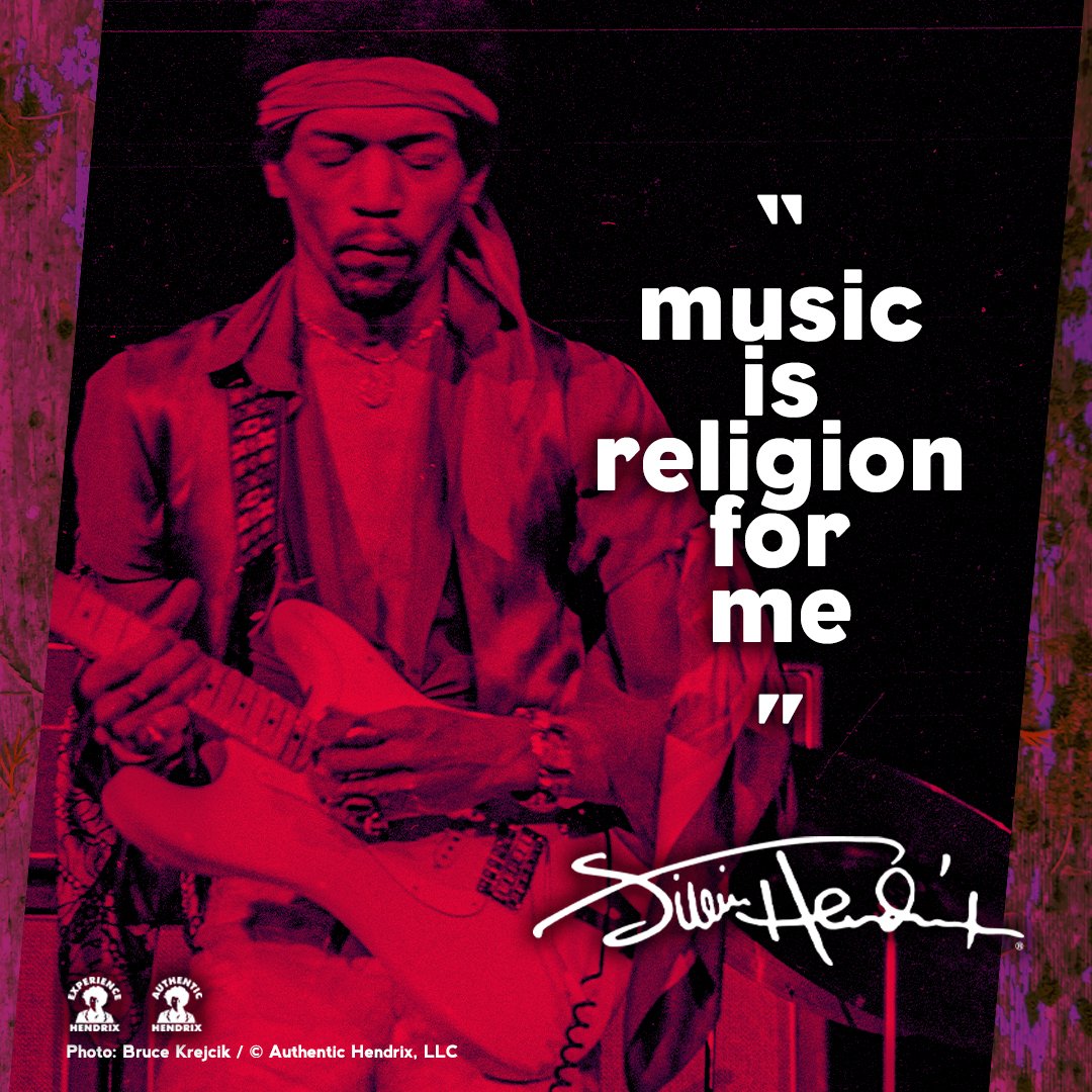 "ᴍᴜꜱɪᴄ ɪꜱ ʀᴇʟɪɢɪᴏɴ ꜰᴏʀ ᴍᴇ"
#JimiHendrix