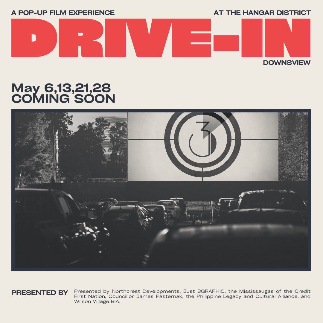We are pleased to announce Drive-In Downsview: A Pop-Up Film Experience on the historic Downsview Airport Lands! This May, you will be able to enjoy a movie experience under the stars in the Hangar District. Stay tuned for the official launch and movie lineup! <a href="/NorthcrestDev/">Northcrest Developments</a>